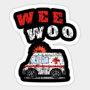 WEE WOO Ambulance! Worn Edition Sticker